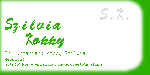 szilvia koppy business card